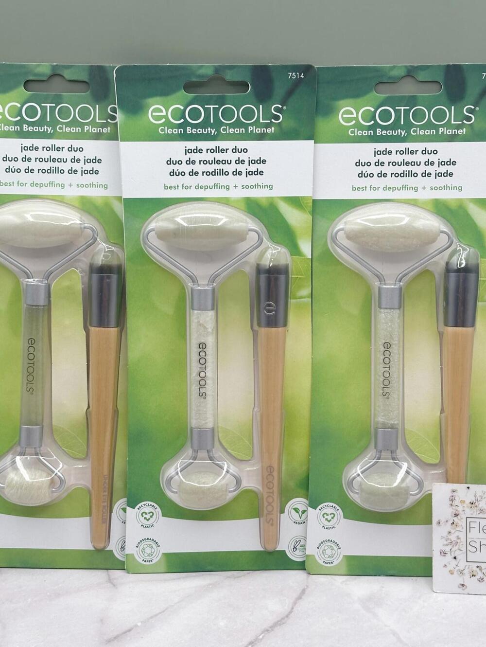 Ecotools Jade Roller and Eye Roller Set - 3-PACK